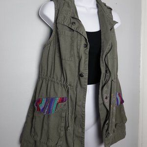 Harper Army Green Utility Vest Size Med